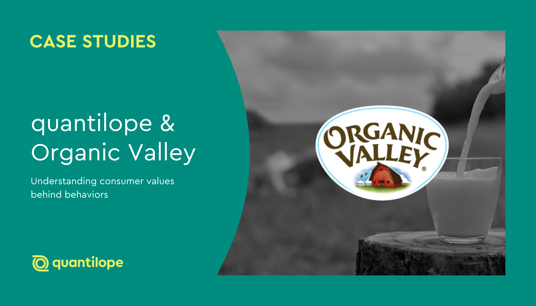 green background with black and white image of someone pouring milk and organic valley logo on top