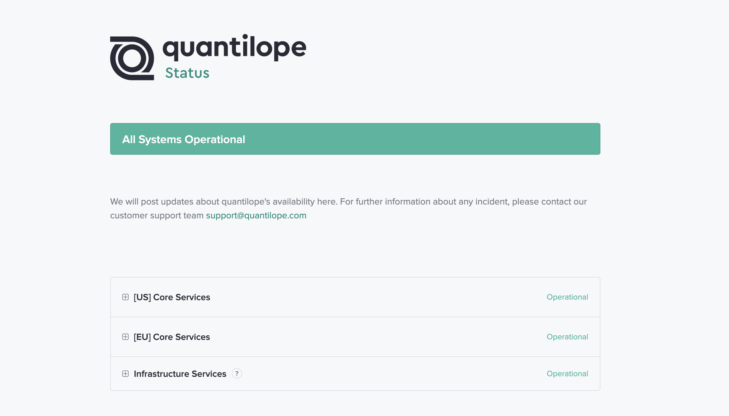 quantilope status page